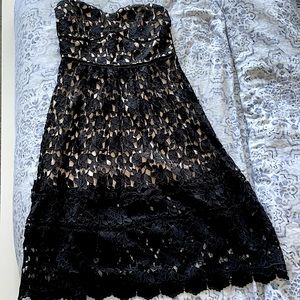 Sweetheart black lace dress
